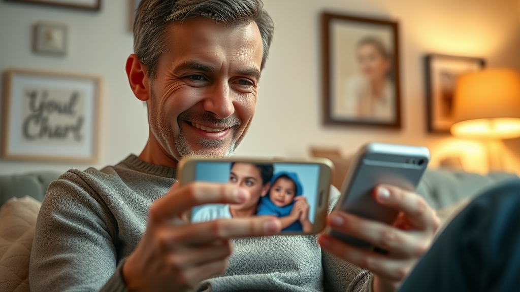 loyal customer watching personalized brand video at home, emotional connection in customer engagement videos