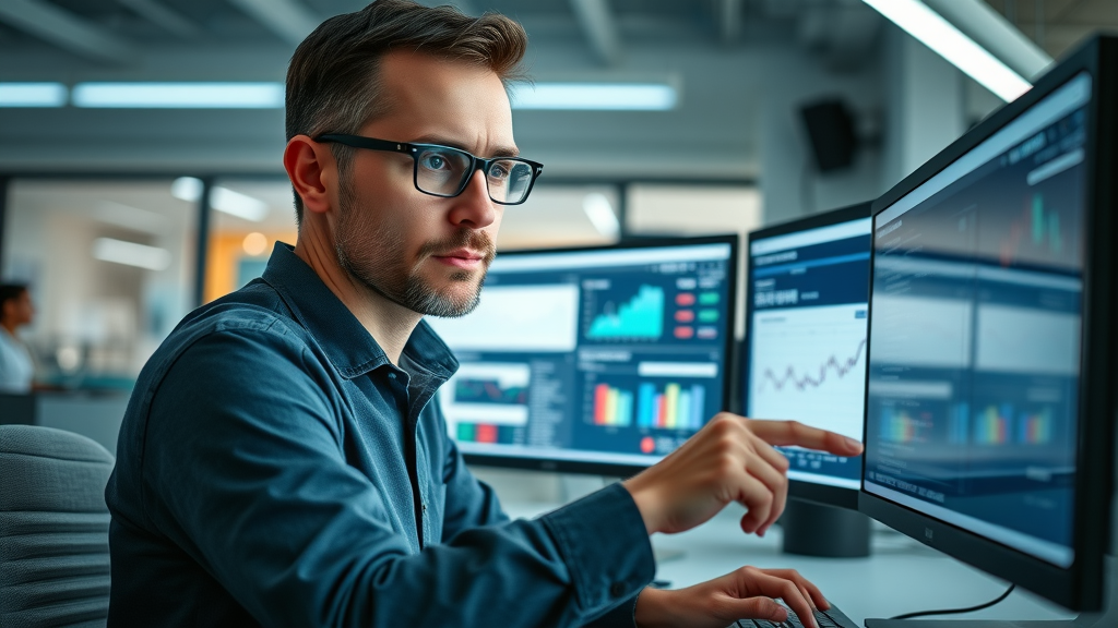 marketer analyzing video SEO and analytics to improve video marketing campaigns