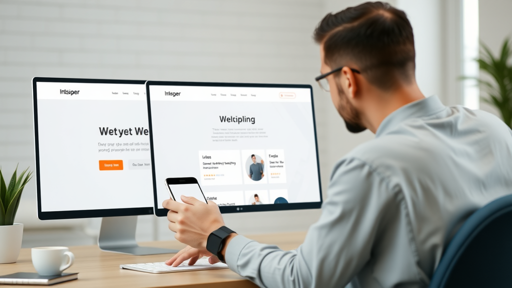 Sleek professional small business website homepage for digital marketing