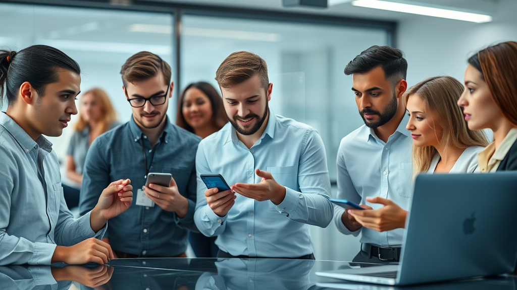 entrepreneurs comparing affordable video editing apps for small business marketing