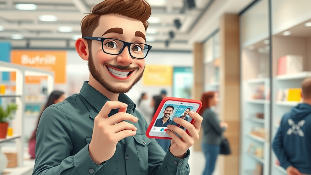 Store manager optimizing Google Business Profile for local SEO