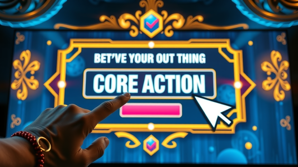 motivating marketing video screen with a vibrant call-to-action button to inspire user engagement