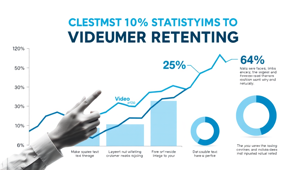 infographic showing upward-trending customer retention and video marketing statistics
