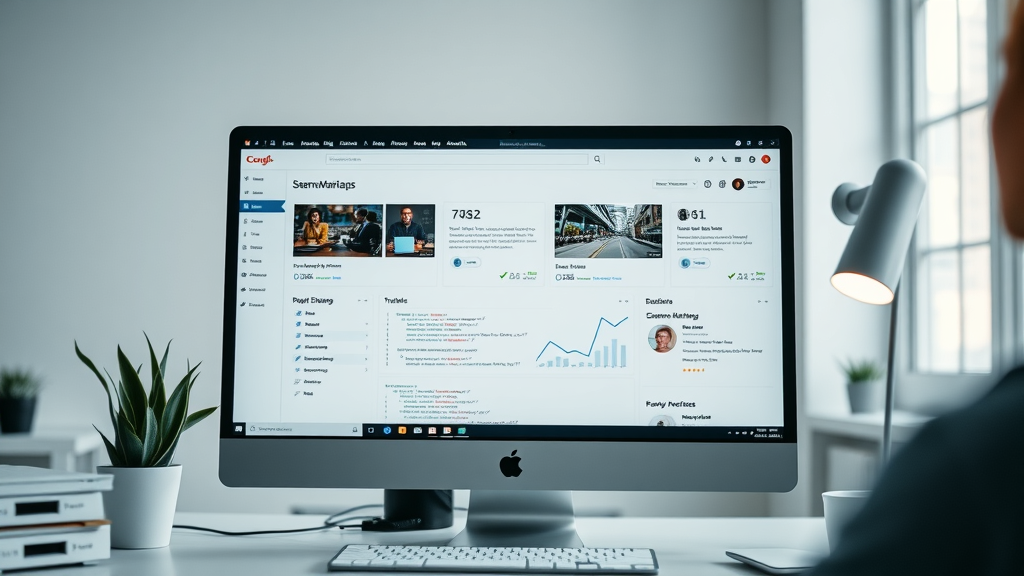 Website dashboard with video SEO schema markup and sitemaps effectively displayed for small businesses
