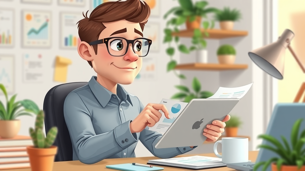 small business owner analyzing social media data for effective video content strategy