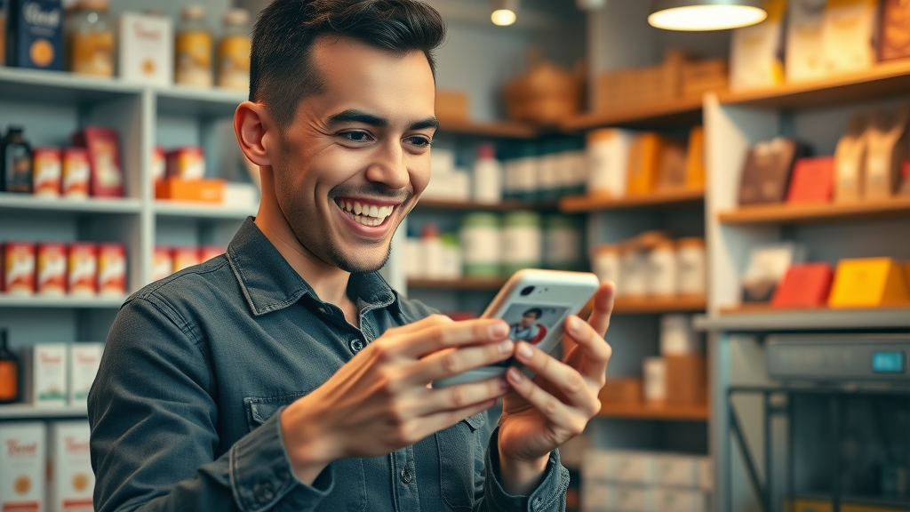 small business entrepreneur creating social media posts marketing