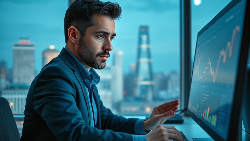 business analyst reviewing sales marketing dashboard ROI