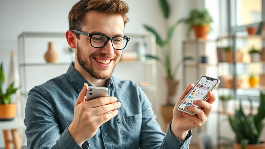 UX designer testing optimized mobile interfaces across multiple devices for improved on-page technical SEO and user experience.