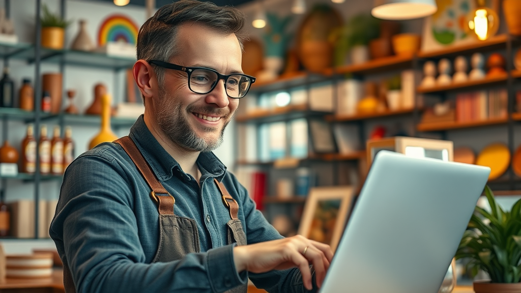 friendly local business owner updating business info local seo local ranking