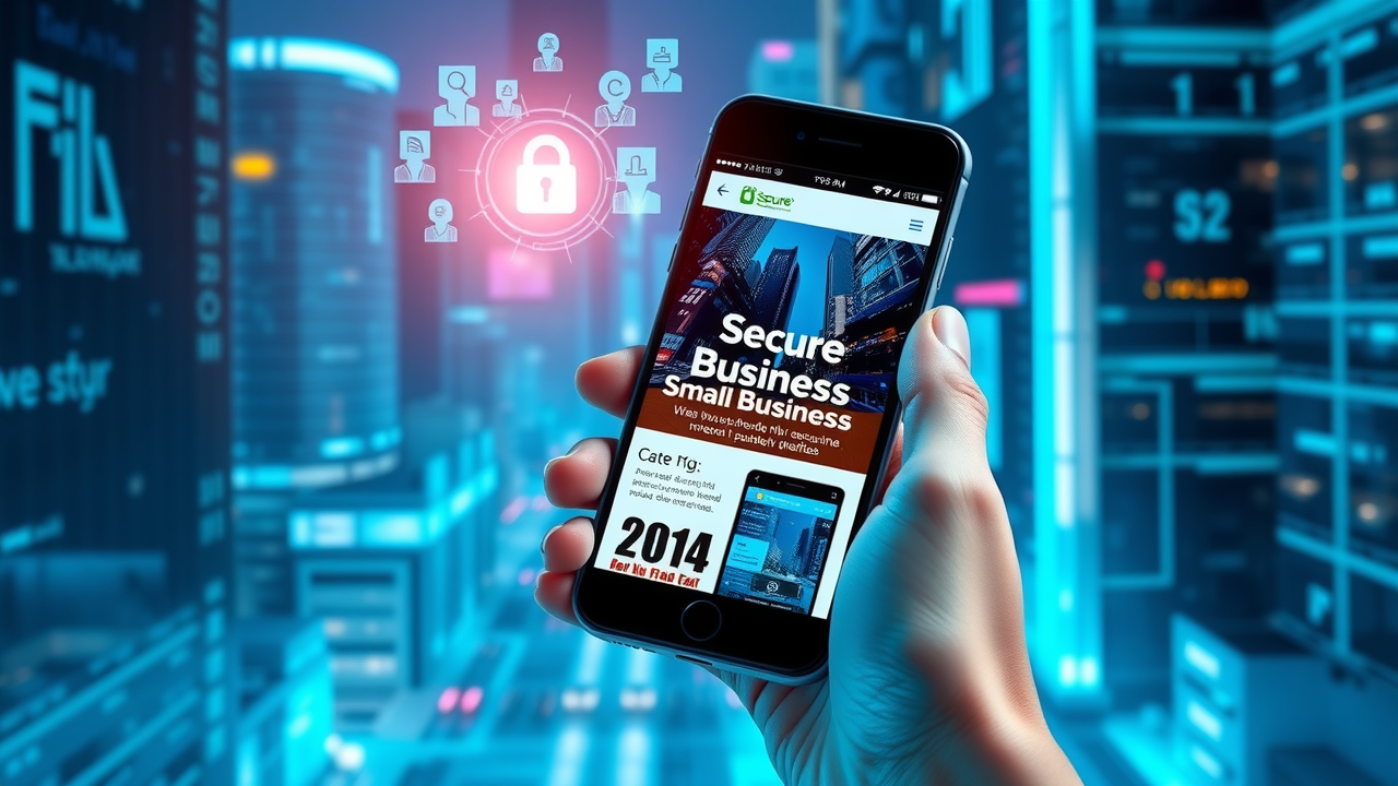 Technical SEO for small businesses - Fast, secure mobile business website displayed on smartphone