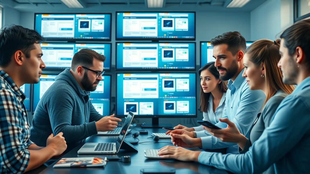 developers managing adaptive website content for mobile SEO optimization