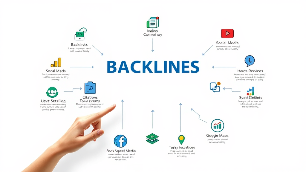 business infographic off-page seo for small businesses with backlinks, social media, google maps