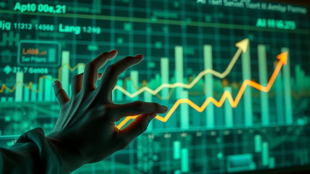 AI market growth curves, trend indicators, natural language processing market, comparative analysis chart, futuristic digital marketing trends