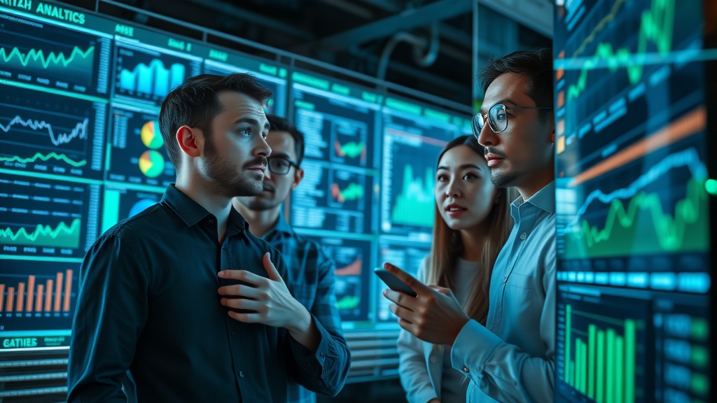 marketers using advanced analytics dashboard for marketing automation with ai
